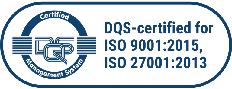 Certified icon of DQS ISO.