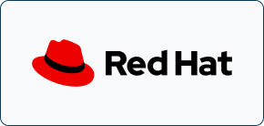 Brand logo of Red Hat.