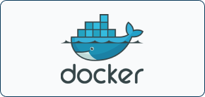 Brand logo of docker.