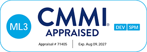 Certification logo of ML3 CMMI APPRAISED DEV SPM.