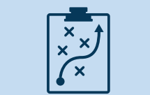 Strategic edge icon.